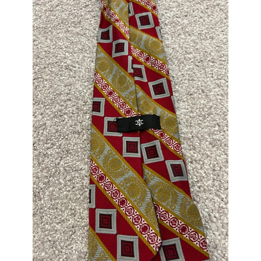 Formal Office Necktie 4Lot Mens OS Multicolored Excellent Vintage Patterned Ties